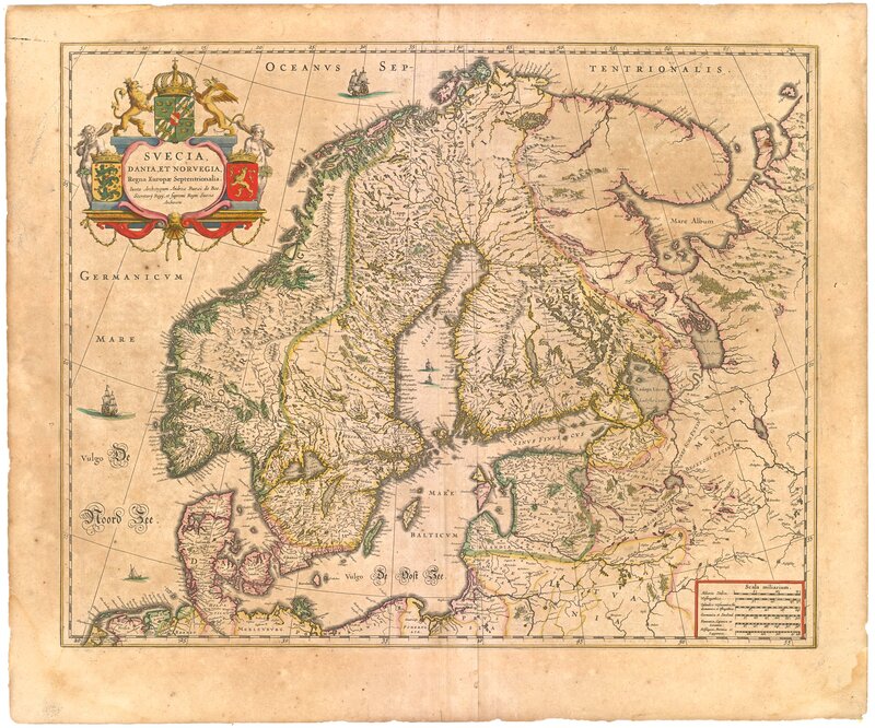 Historic map of Scandinavia