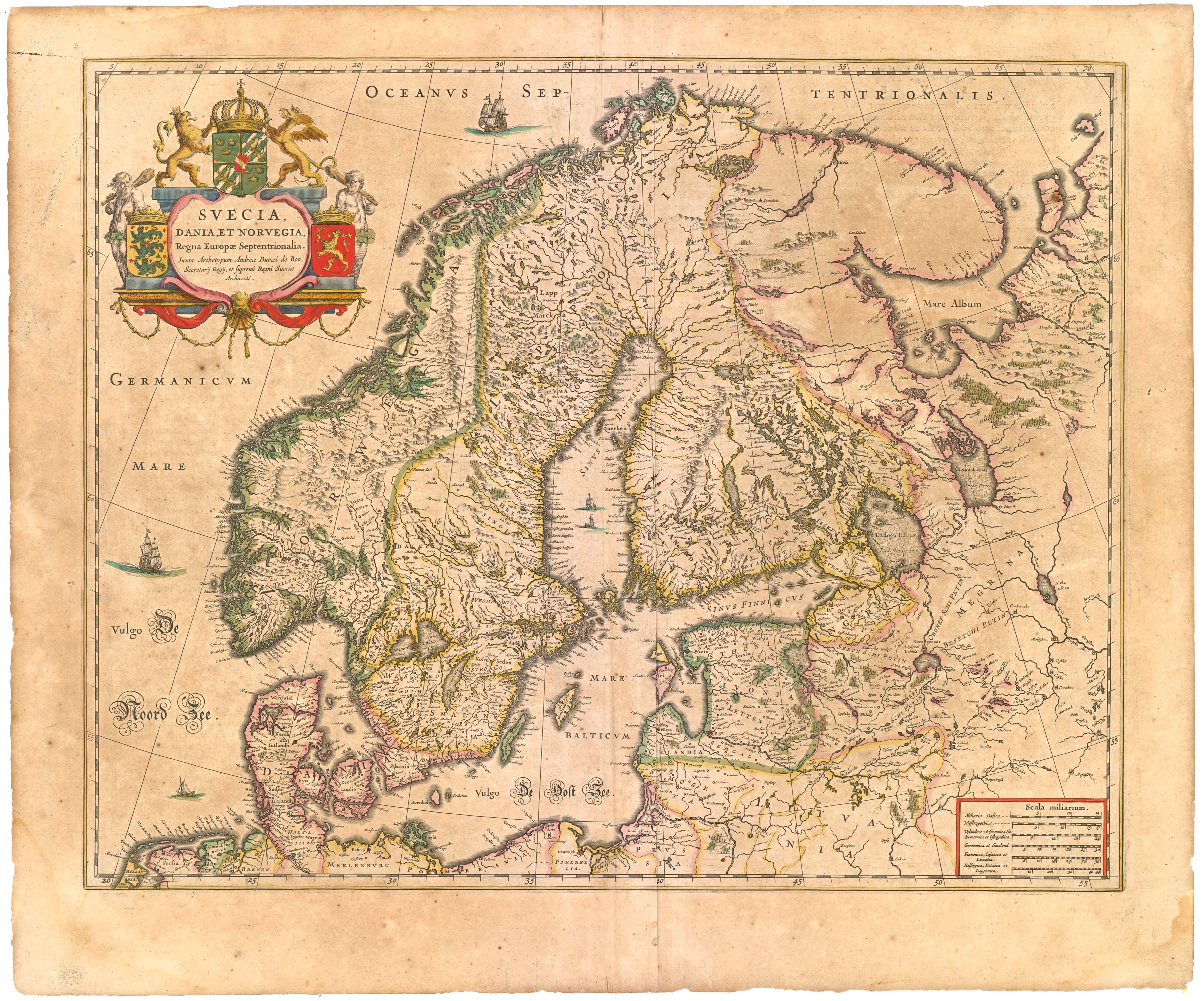 Historic map of Scandinavia