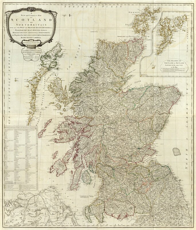Historic map of Scotland