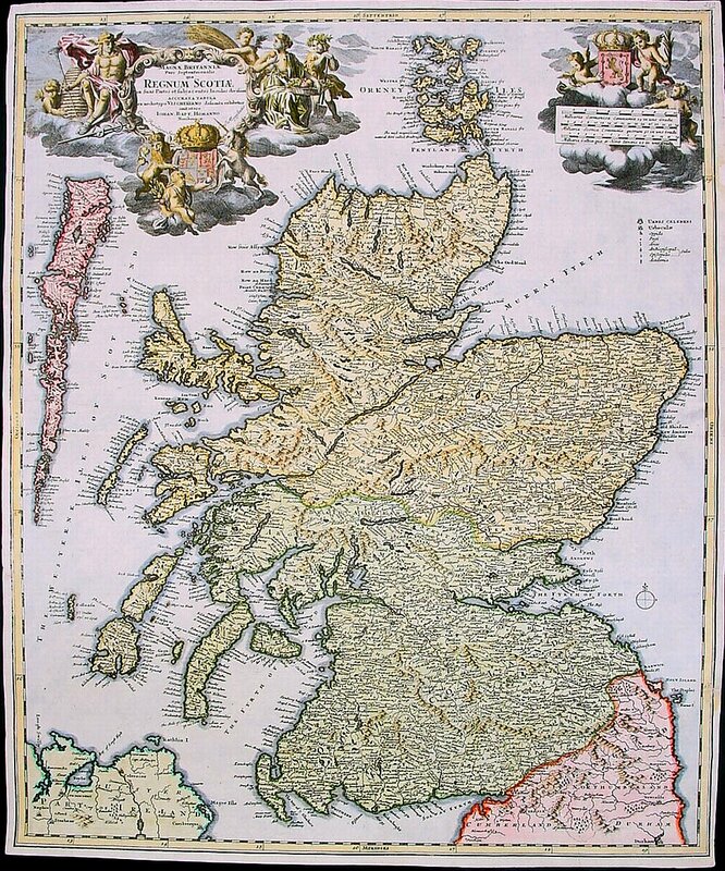 Historic map of Scotland