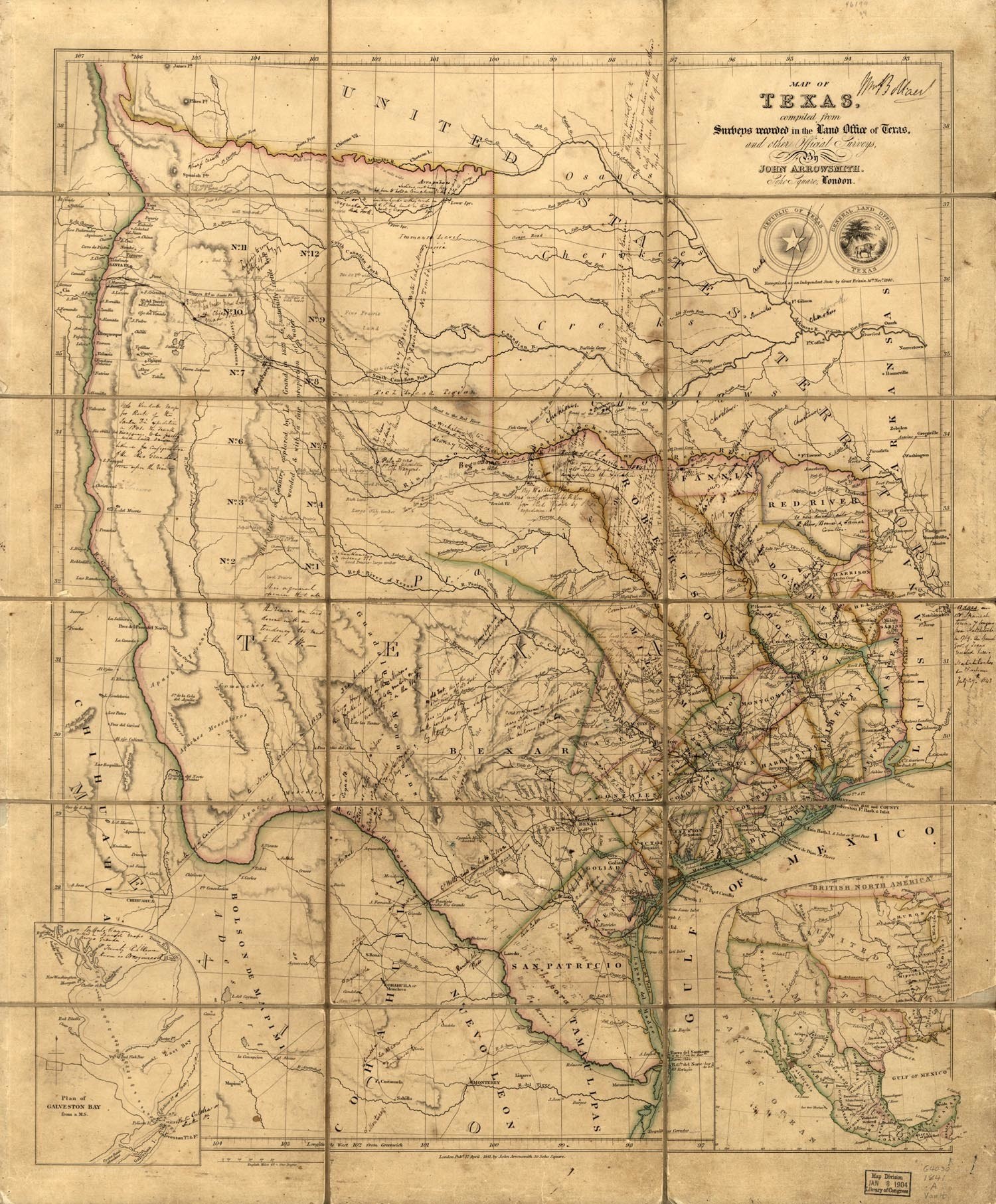 Historic map of Texas