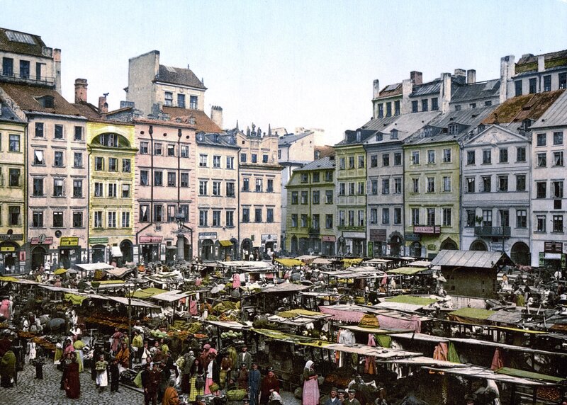 Historic market square in Warsaw