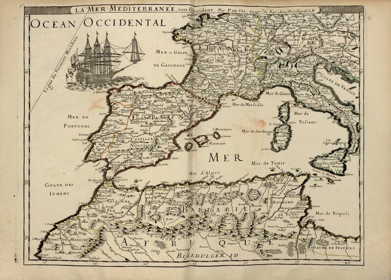 Historic Mediterranean map