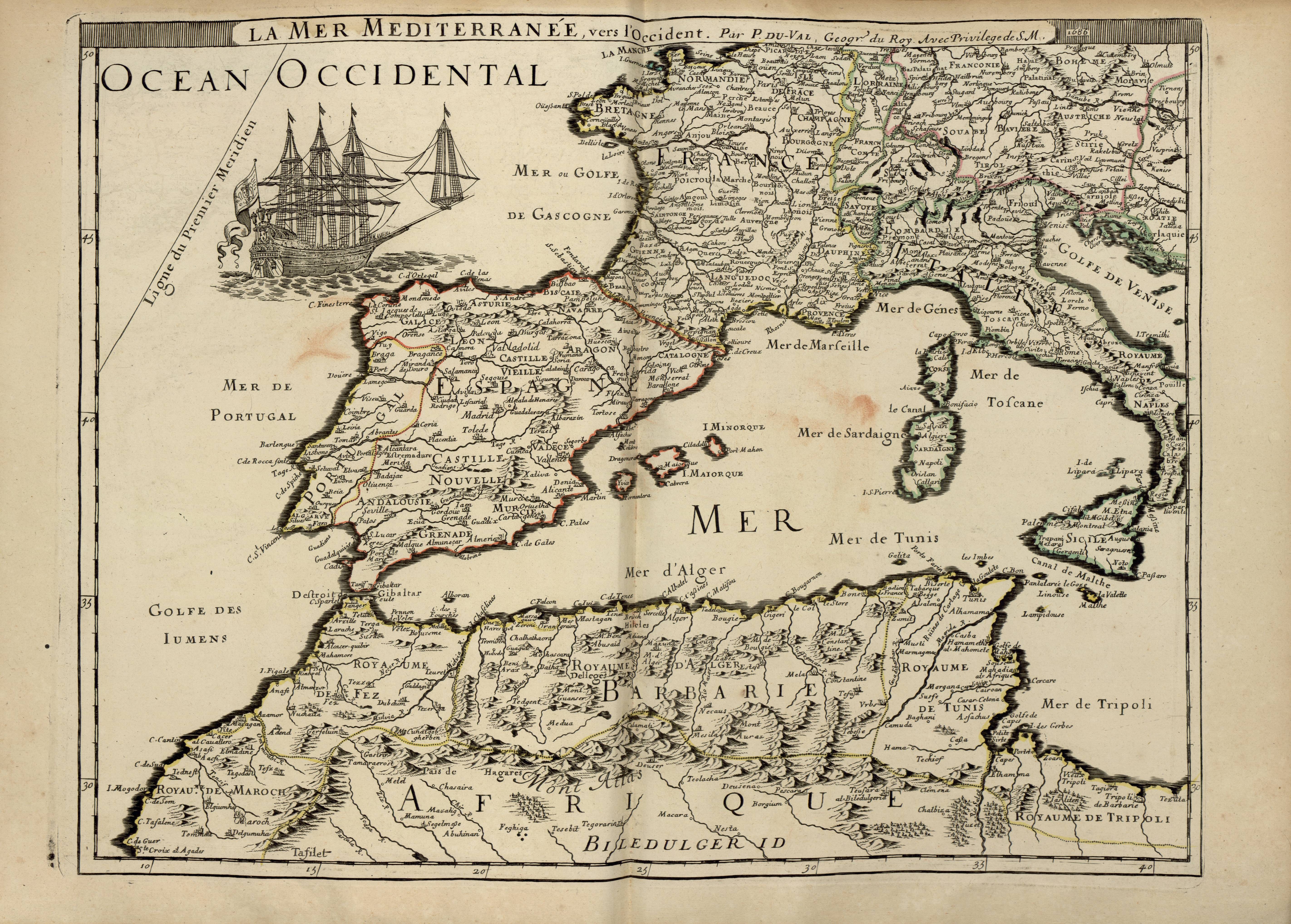 Historic Mediterranean map