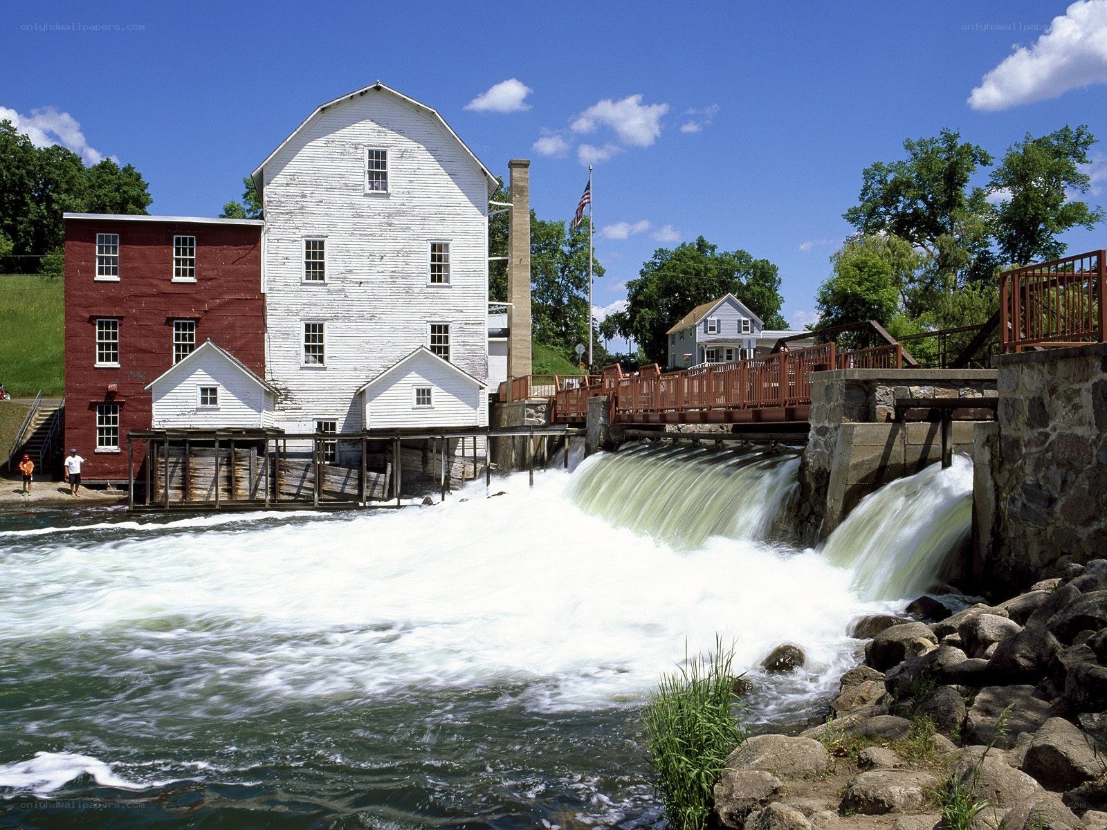 historic mill by a river