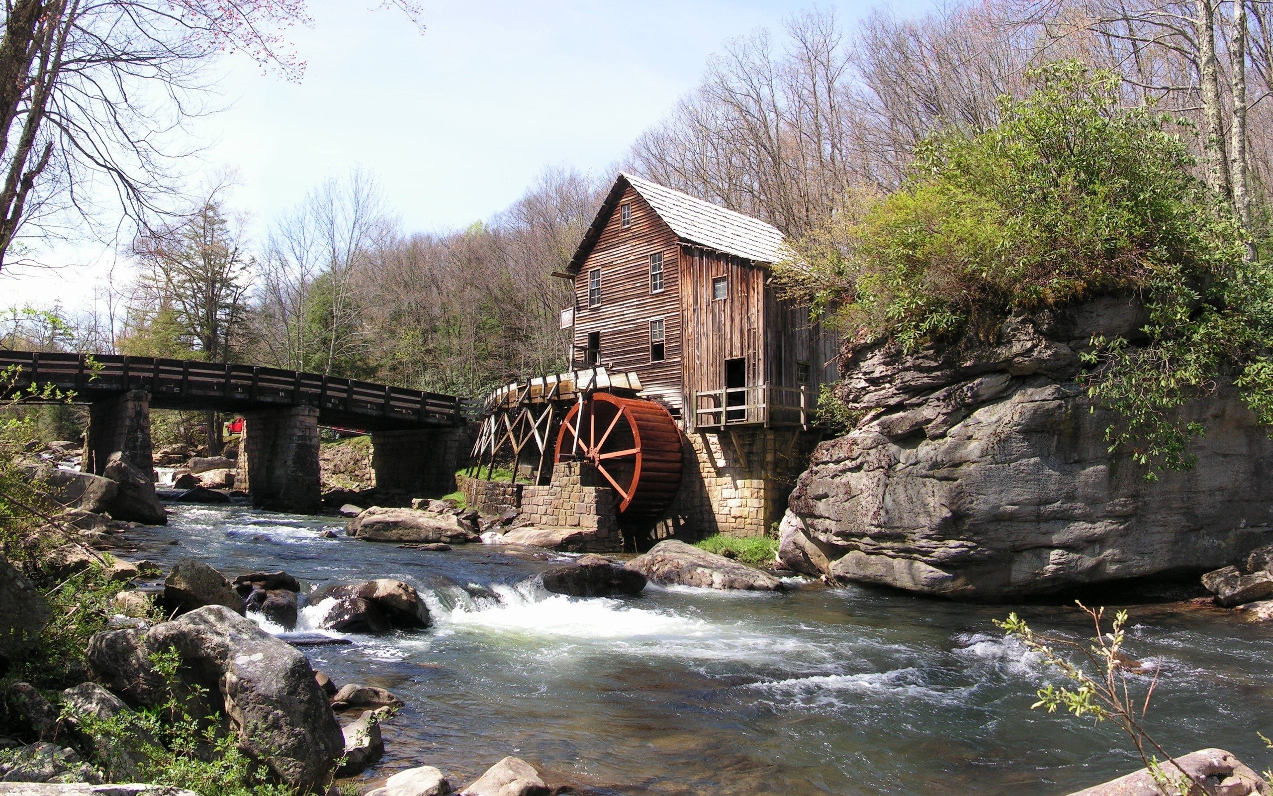 historic mill by a river