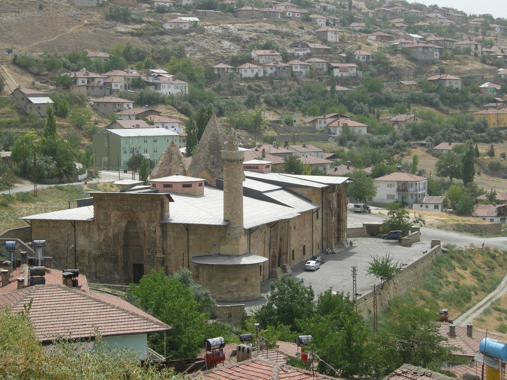 historic mosque in a hillside town
