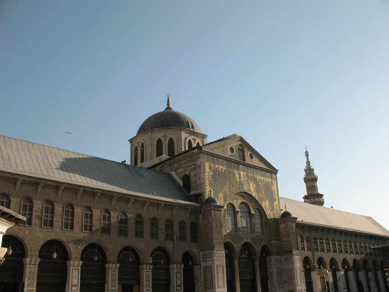 Historic mosque with dome and minaret