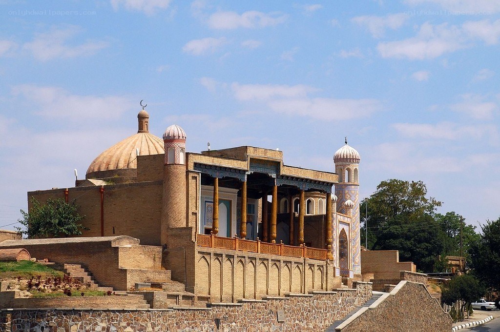 historic mosque with domes and minarets