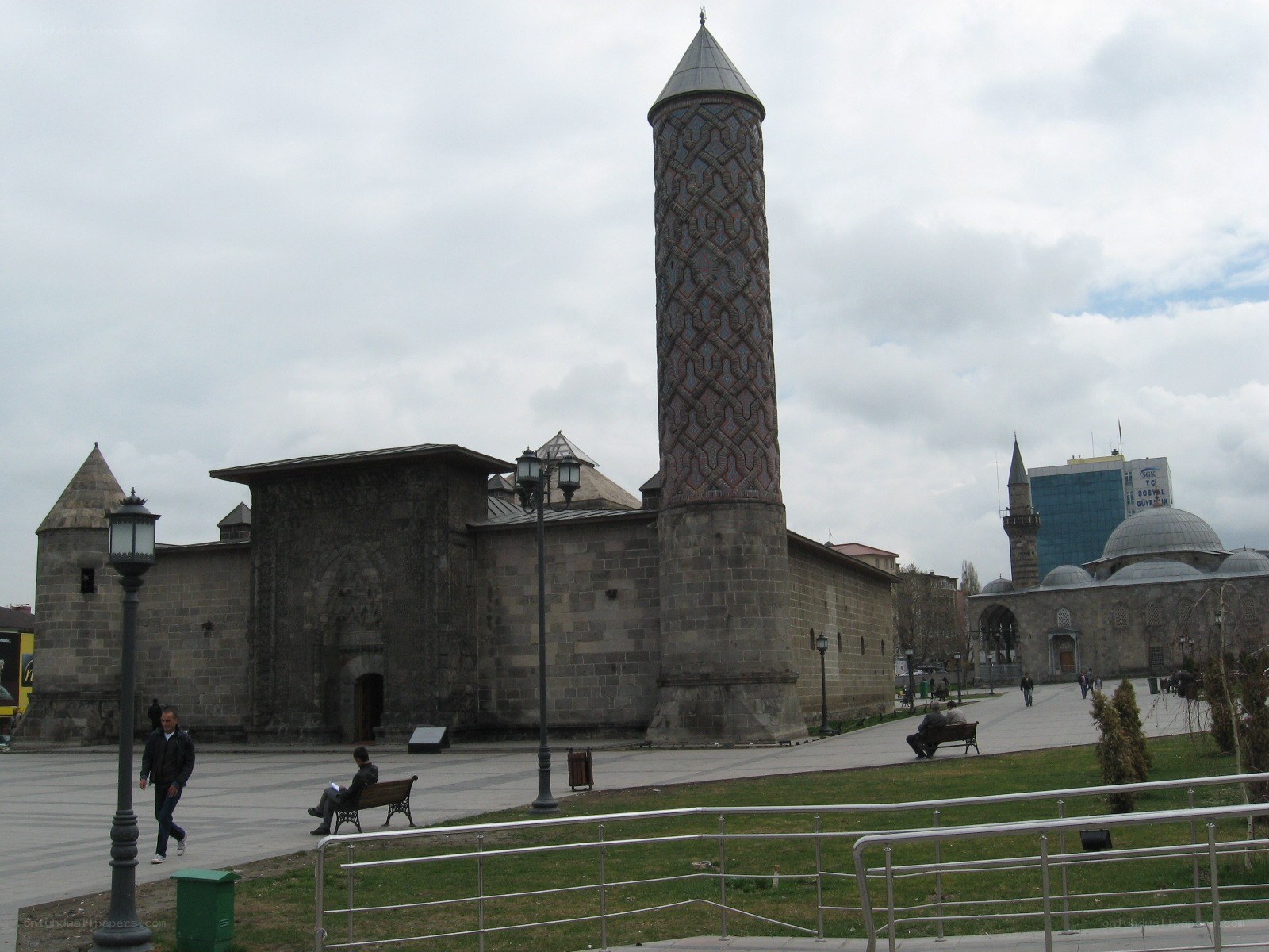 Historic mosque with minaret