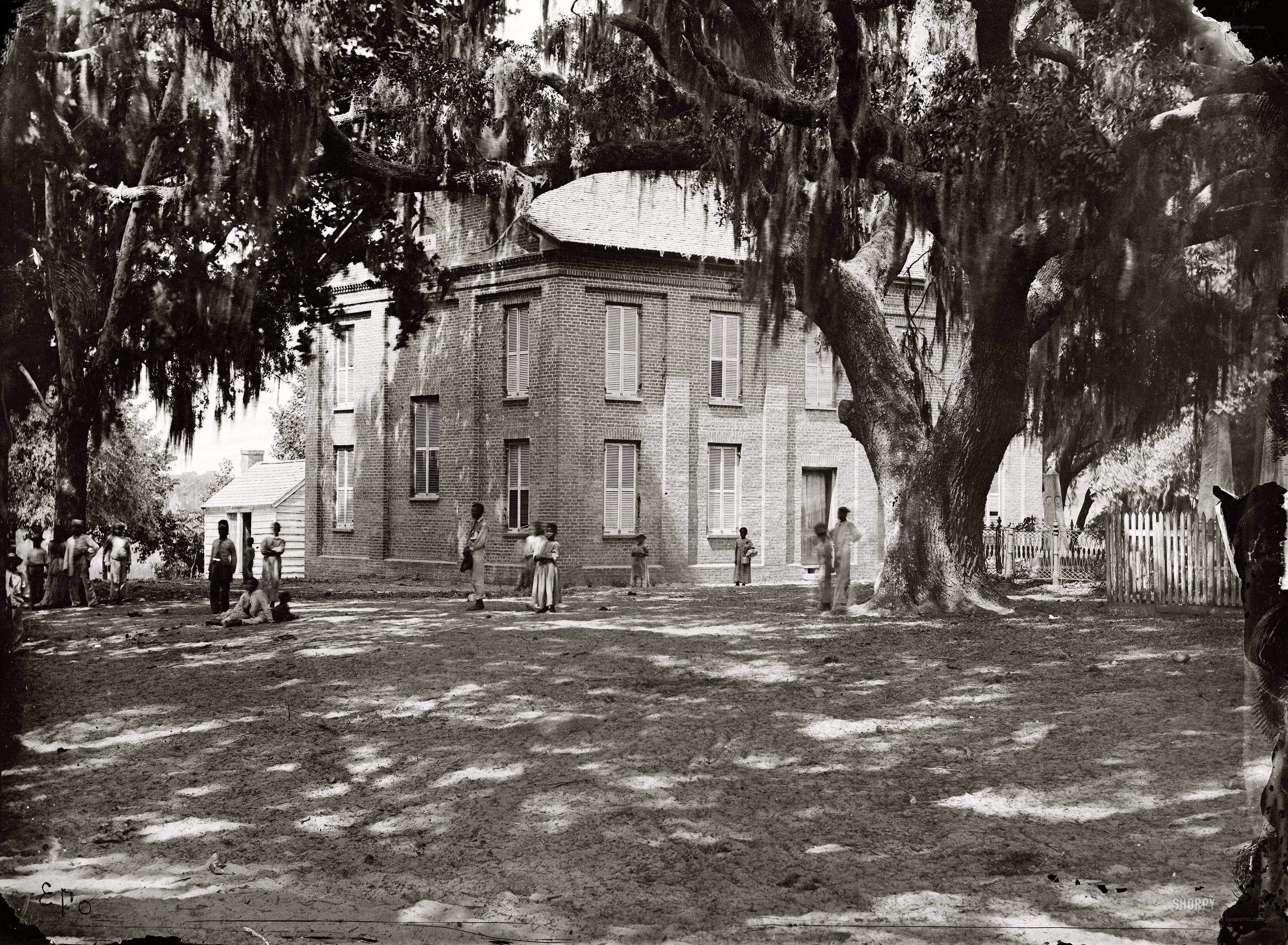 Historic plantation scene