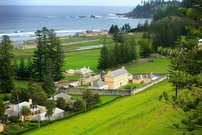 Historic prison on a coastal hill