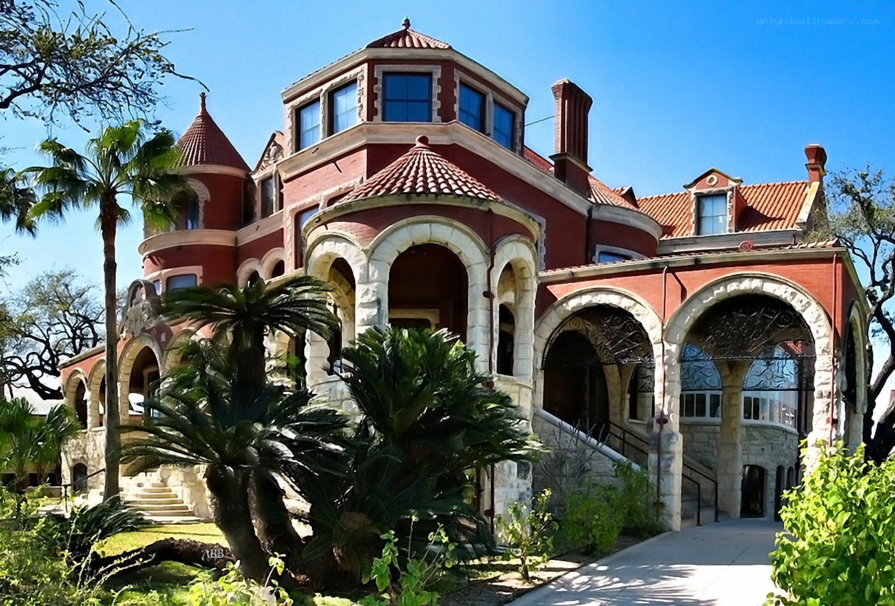 historic red brick mansion