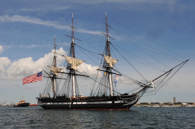 Historic ship in harbor