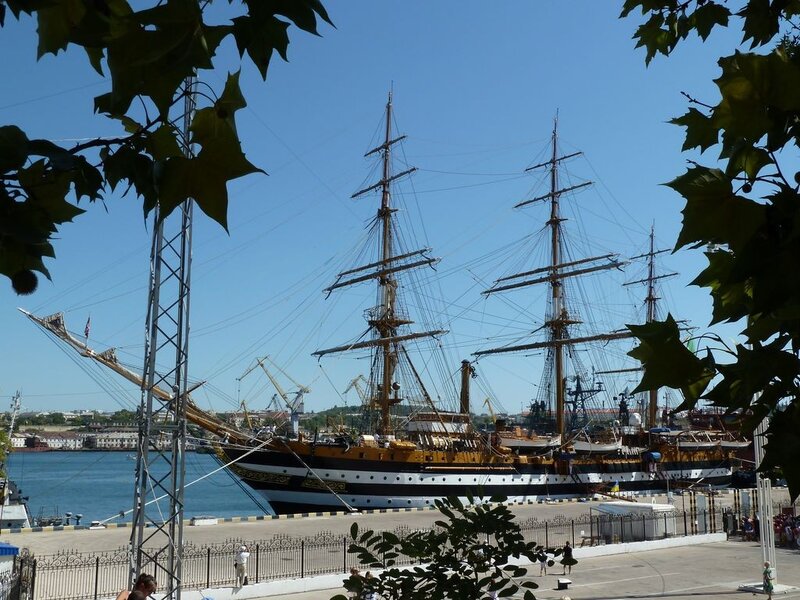 Historic ship in port