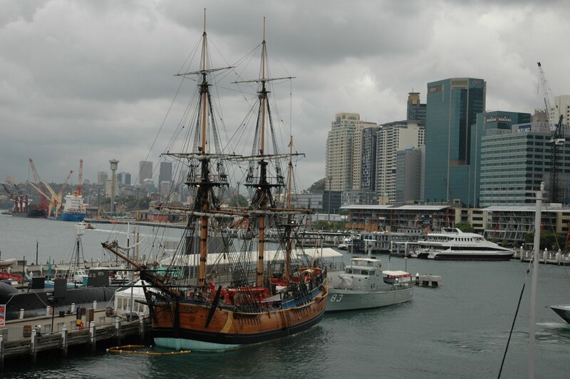 Historic ship in Sydney harbor