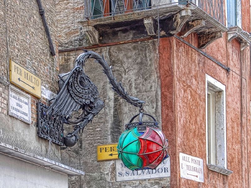 Historic sign in Venice