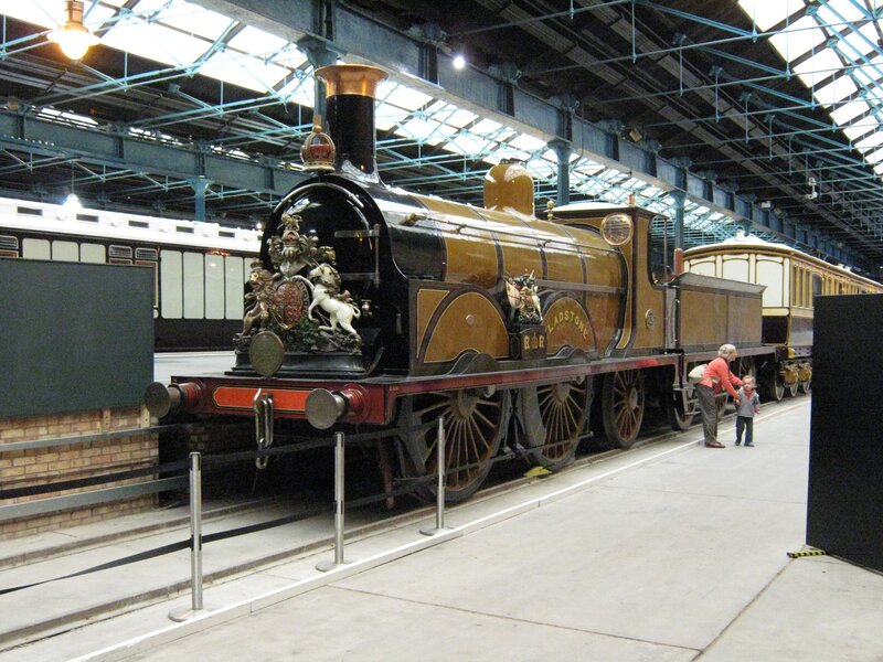 Historic steam locomotive on display