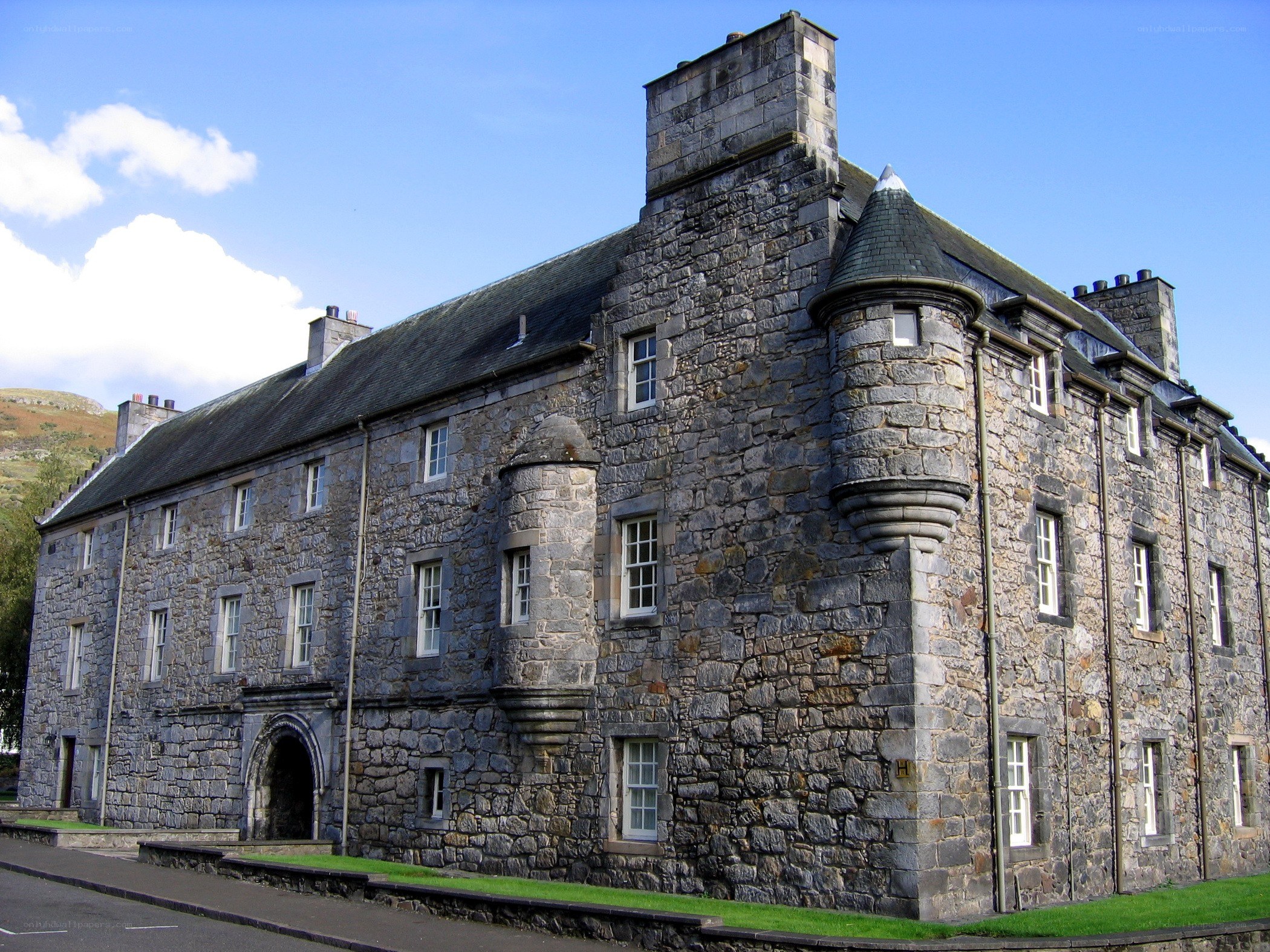 historic stone castle building