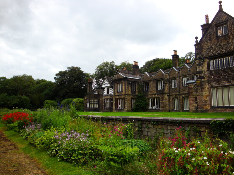 historic stone house with garden