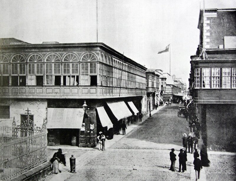 Historic street in Valparaíso