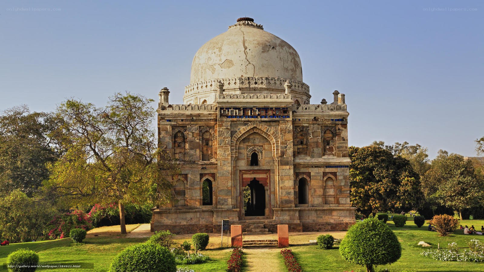 Historic tomb in a park