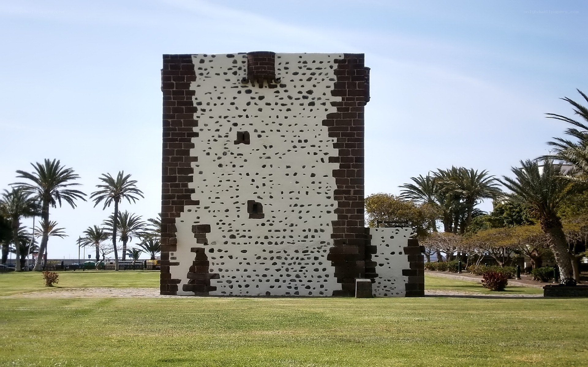 historic tower in park