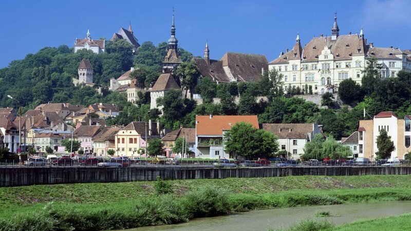 historic town by river
