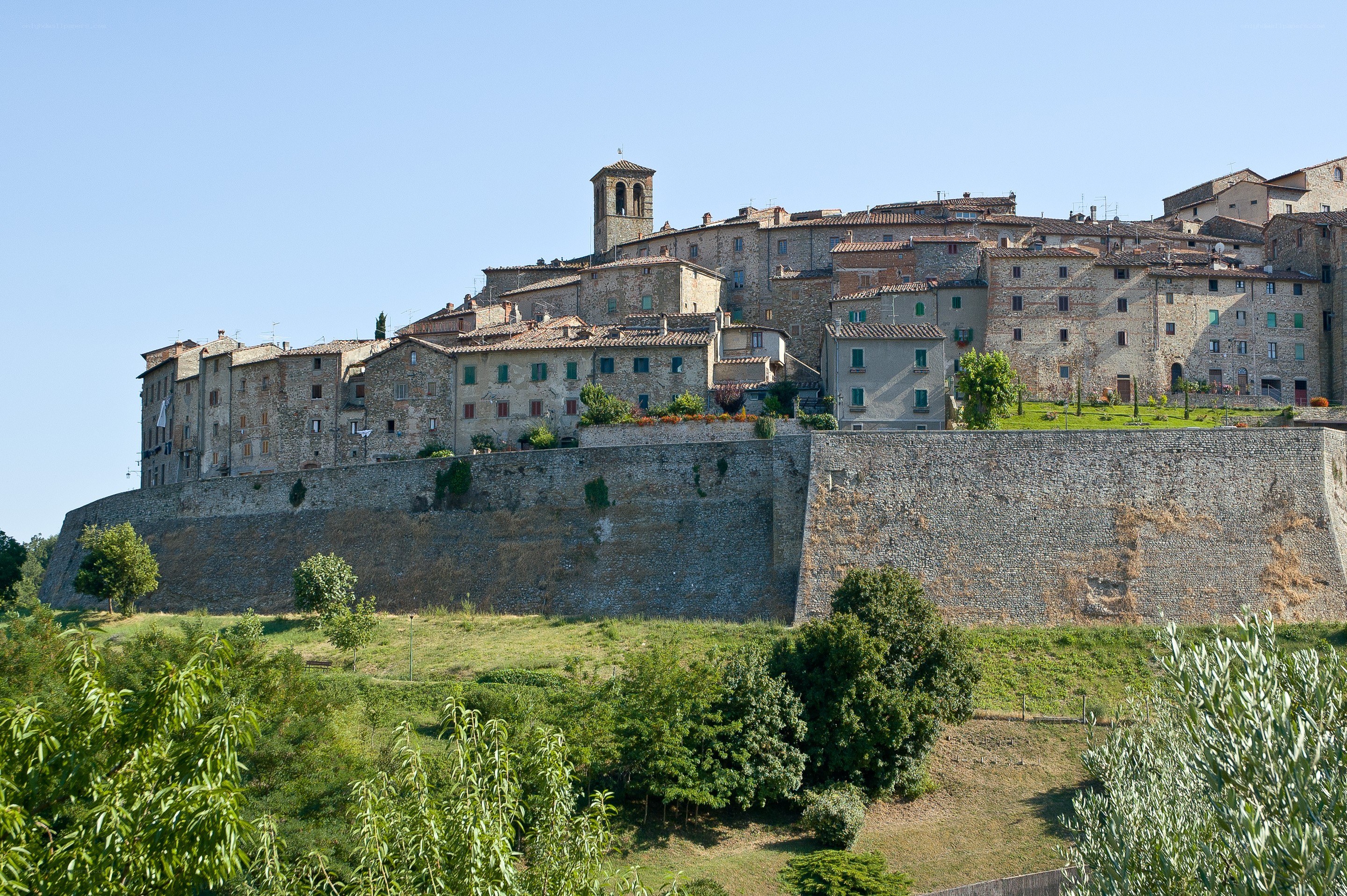 historic town on a hill