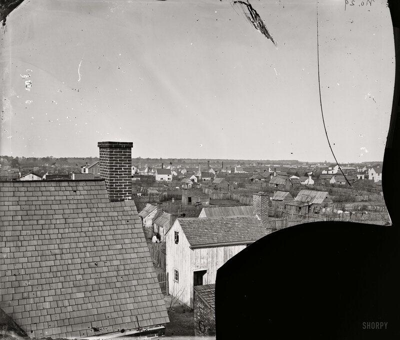 Historic town view from rooftop