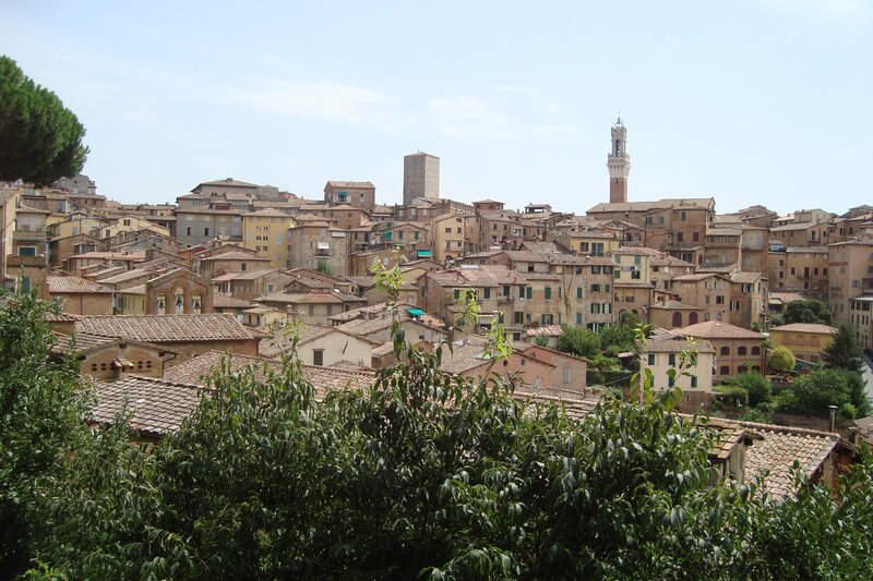 historic town with bell tower