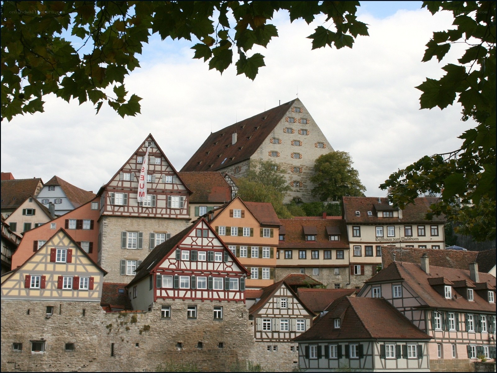 historic town with castle view