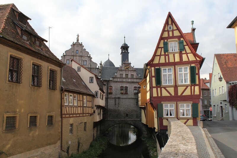 historic town with half-timbered houses