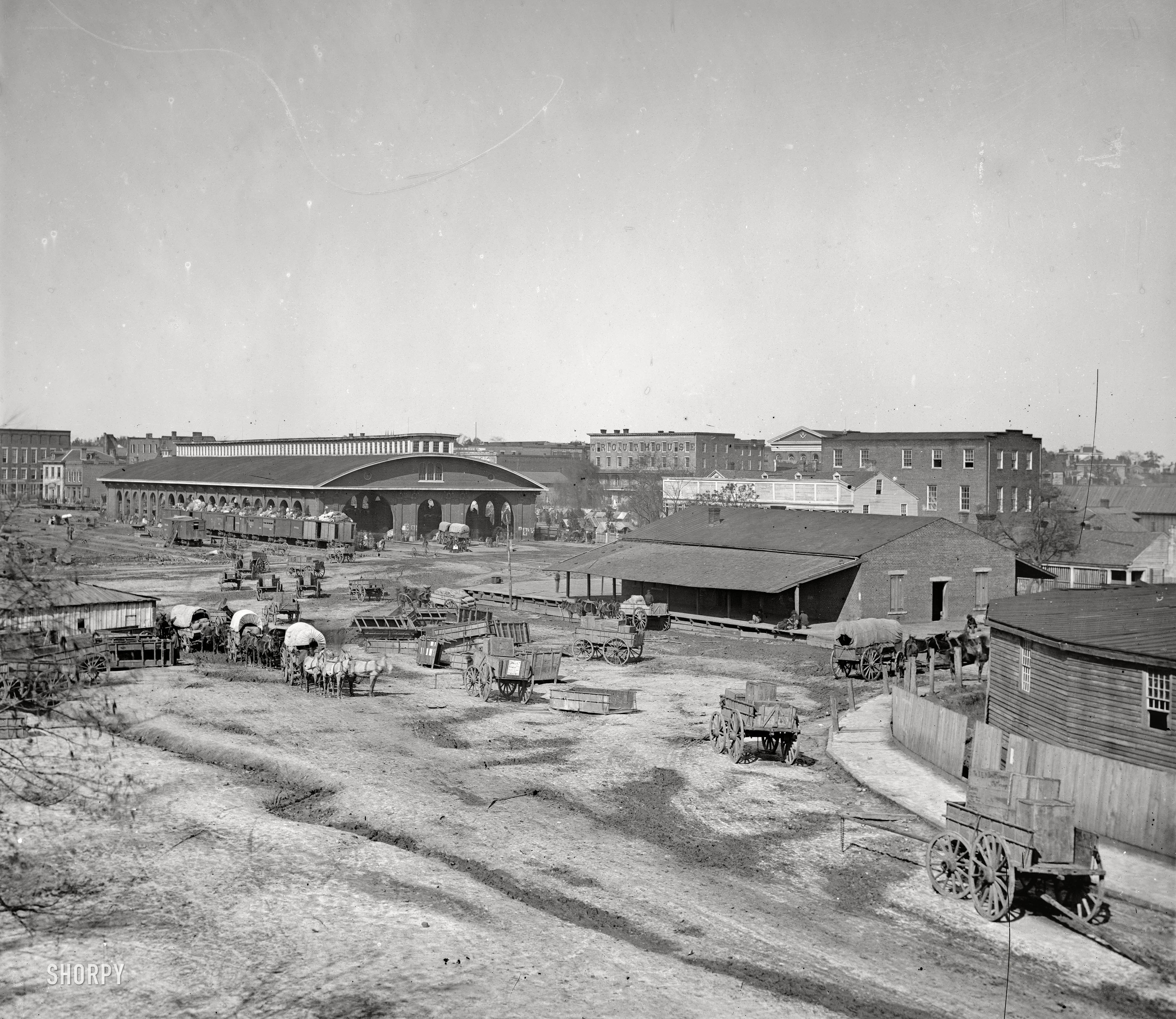 Historic train depot and wagon yard