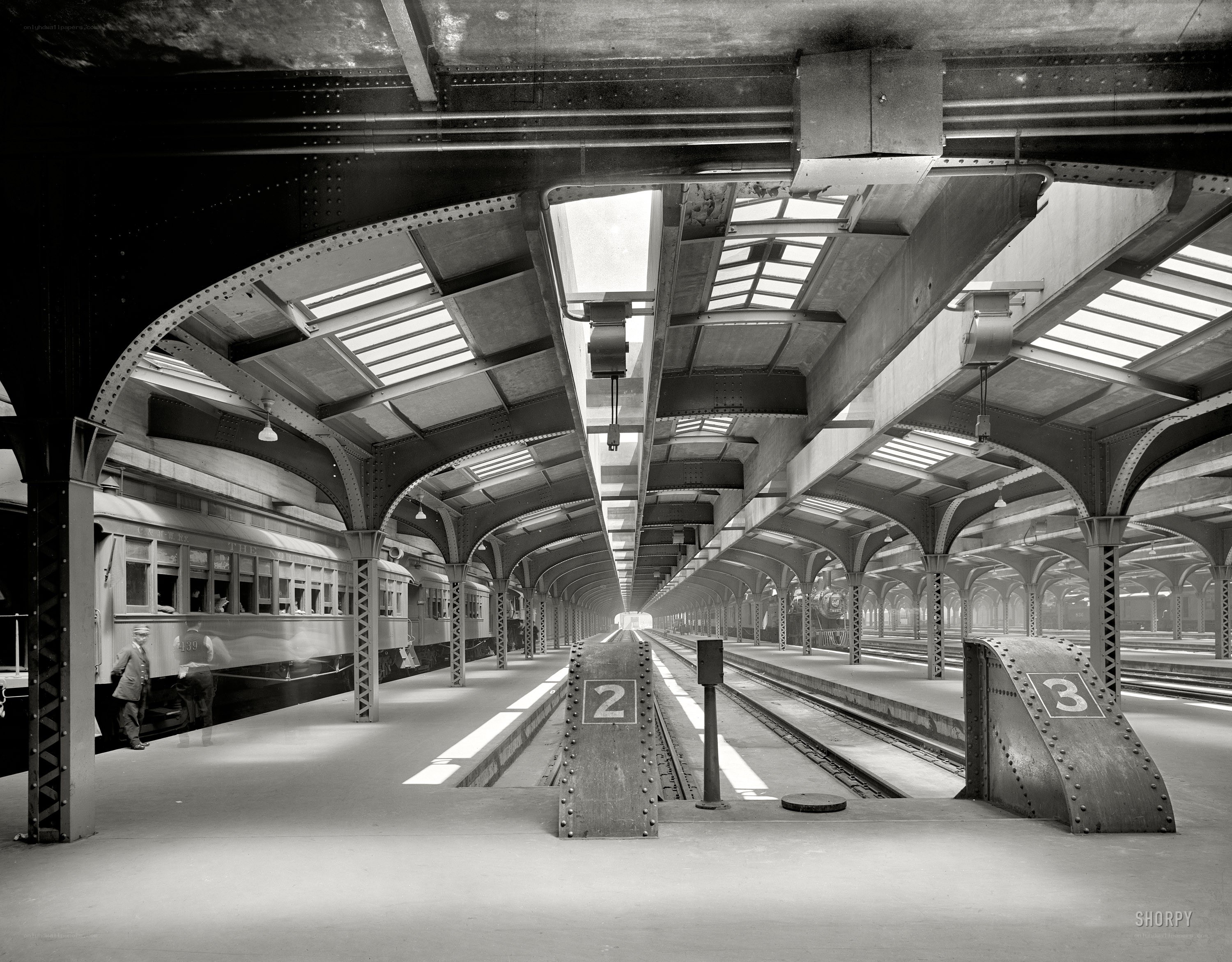 Historic train station interior