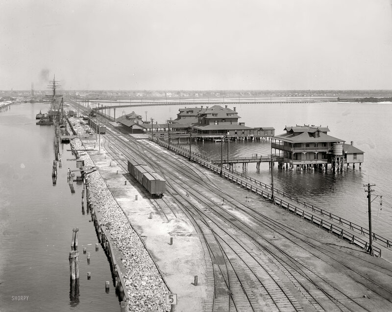 Historic waterfront train yard