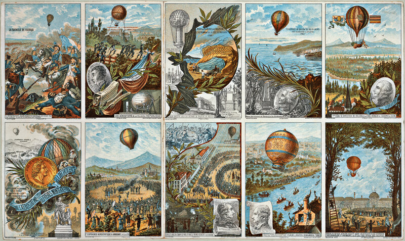 Historical balloon illustrations