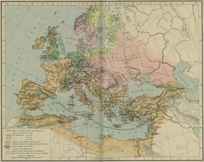 Historical Christianity map