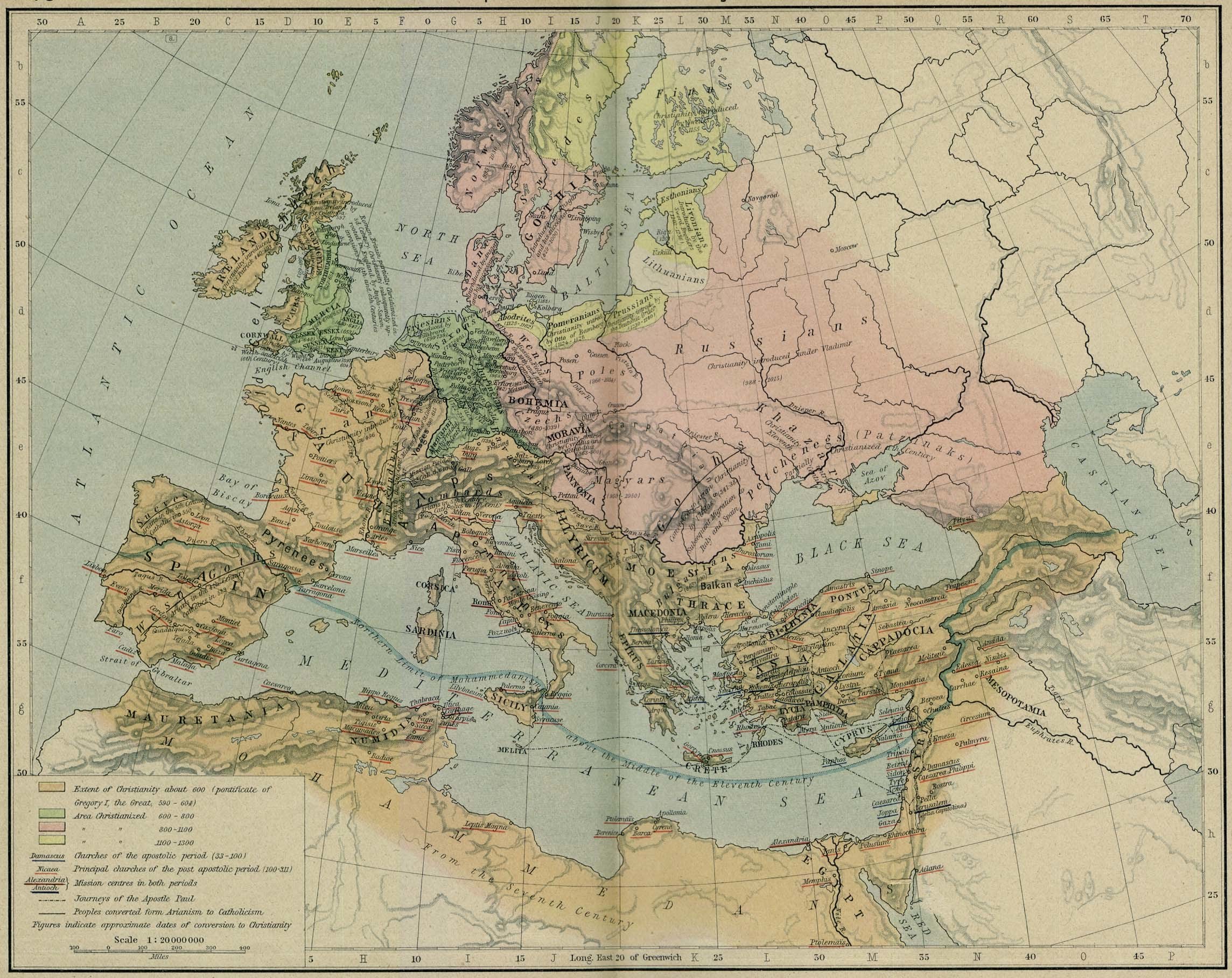 Historical Christianity map