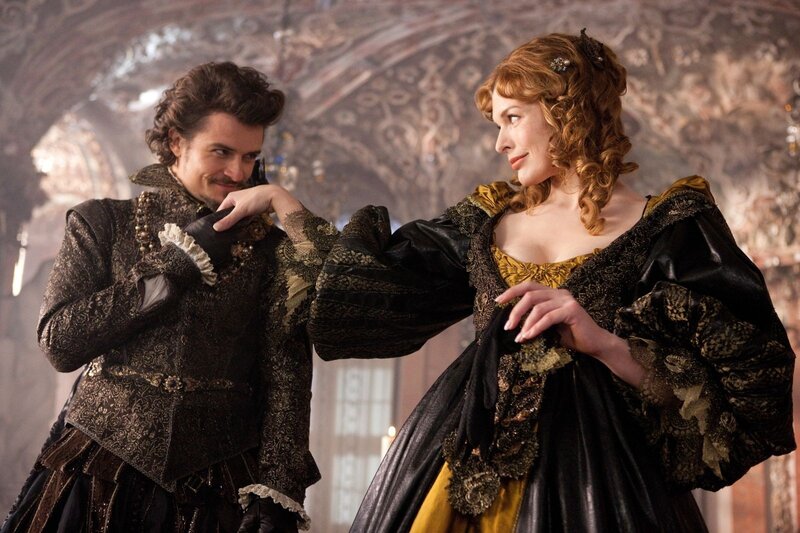 Historical drama scene with couple