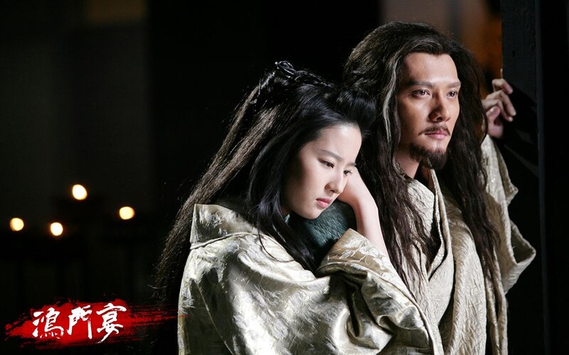 historical drama scene with couple