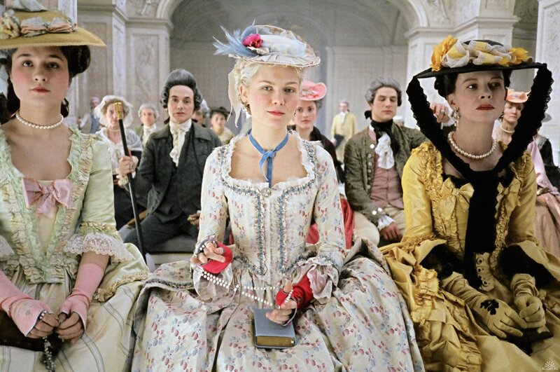 Historical drama scene with women