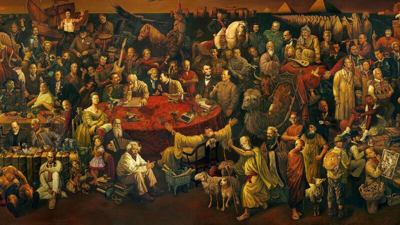 Historical Figures Gathering — Brown
