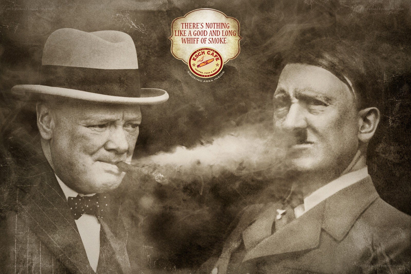 Historical figures with cigars