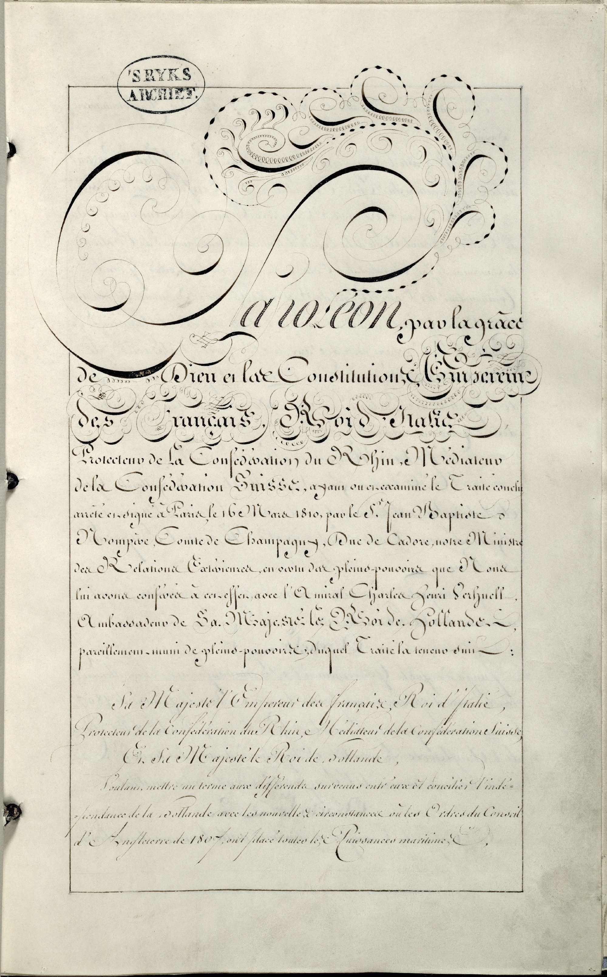 Historical French document