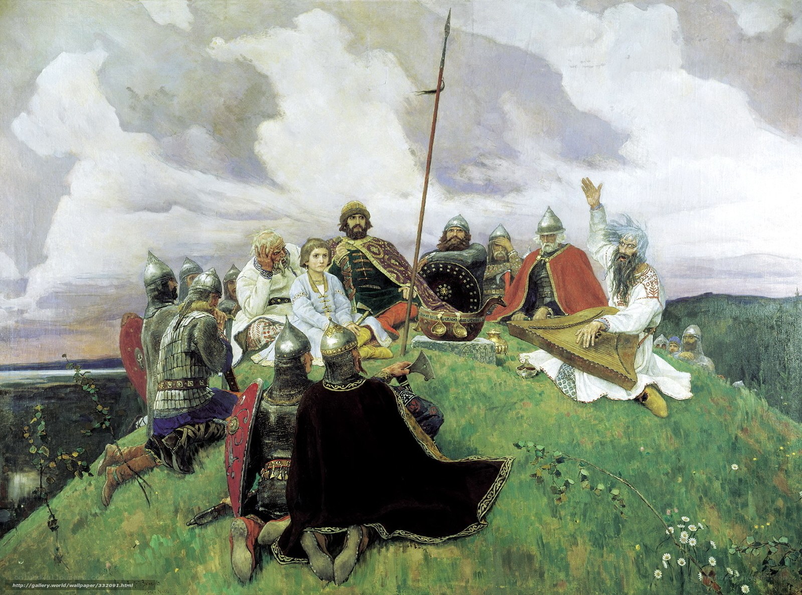 Historical gathering on a hill
