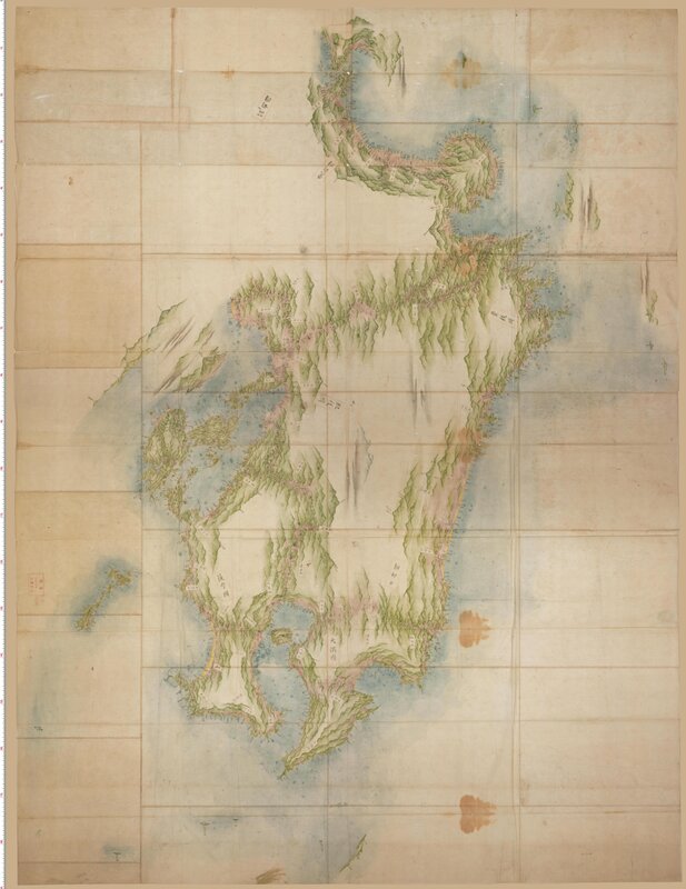 Historical Japanese map of Honshu
