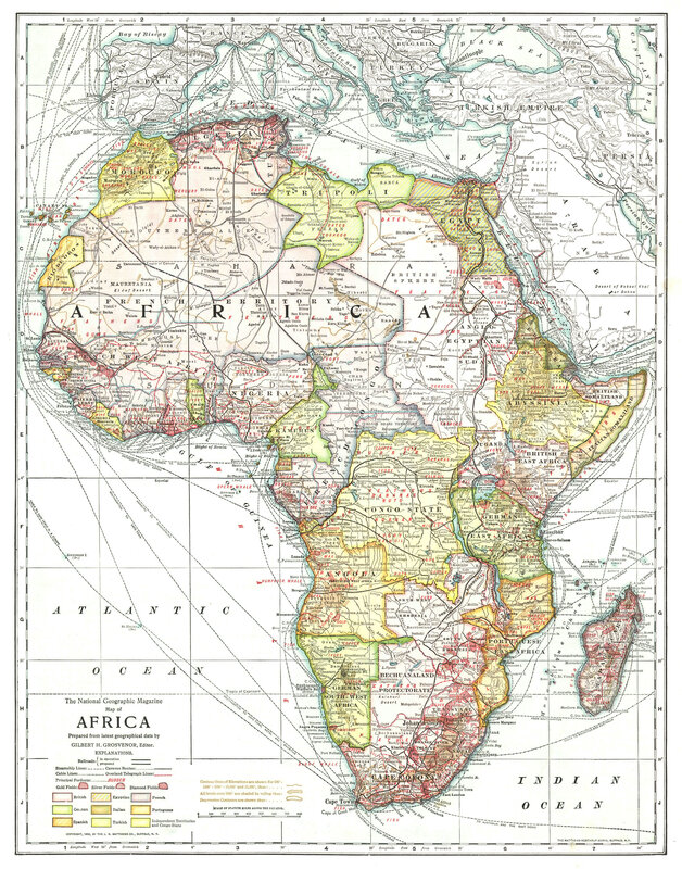 Historical map of Africa