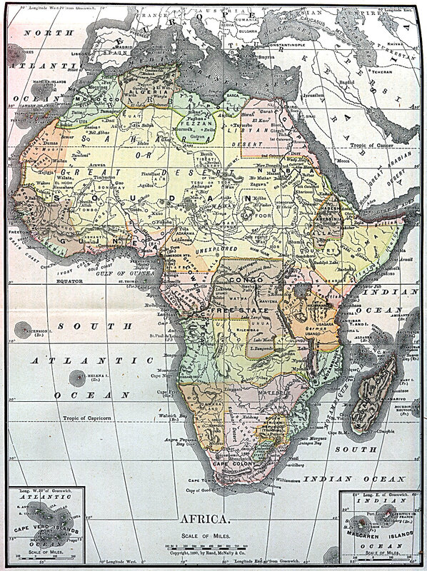 Historical map of Africa