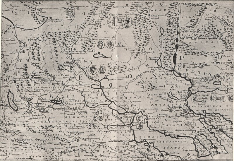 Historical map of ancient Greece